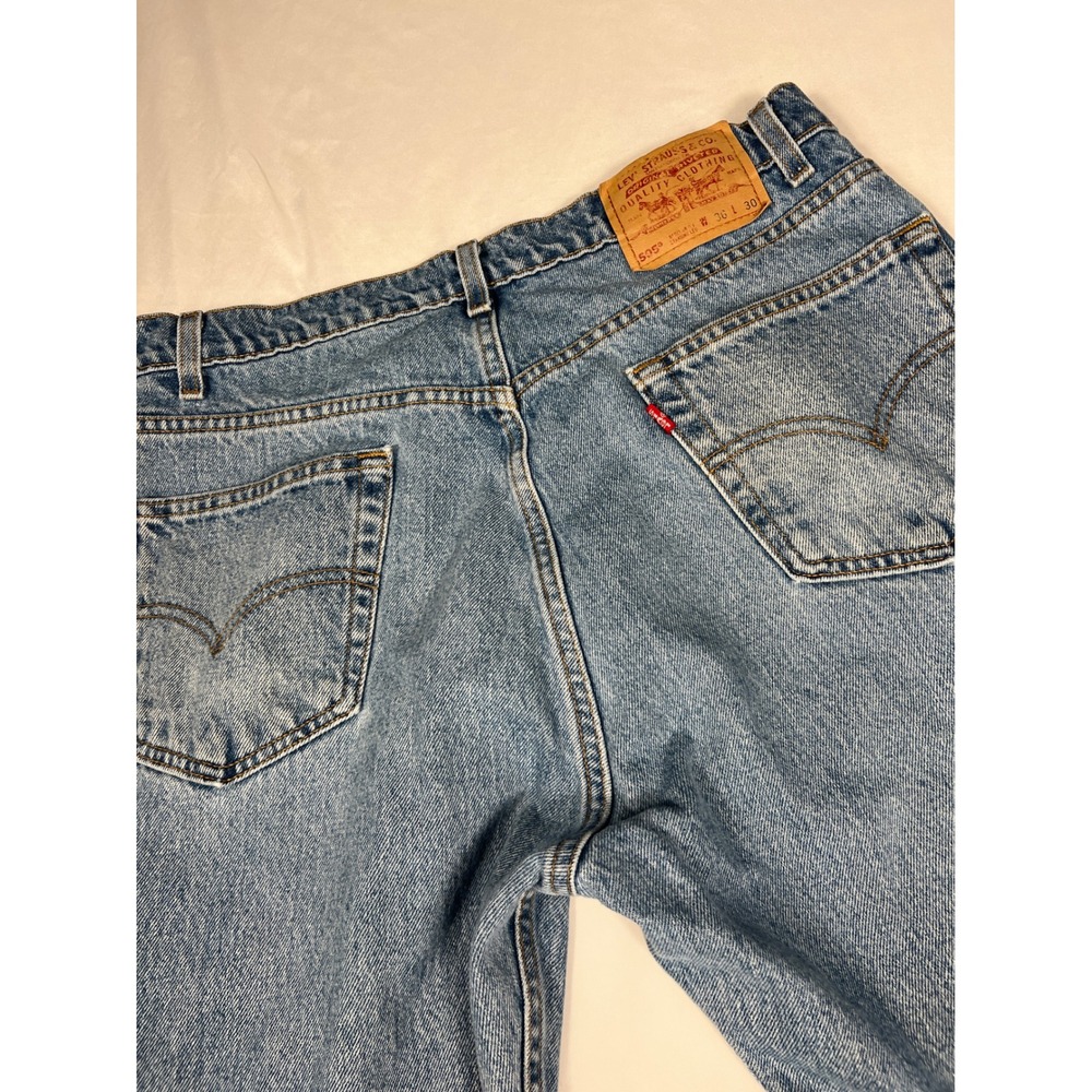Vintage 1998 Levis 505 Regular Fit Straight Leg Jean Blue Denim 36x30 00505-4891